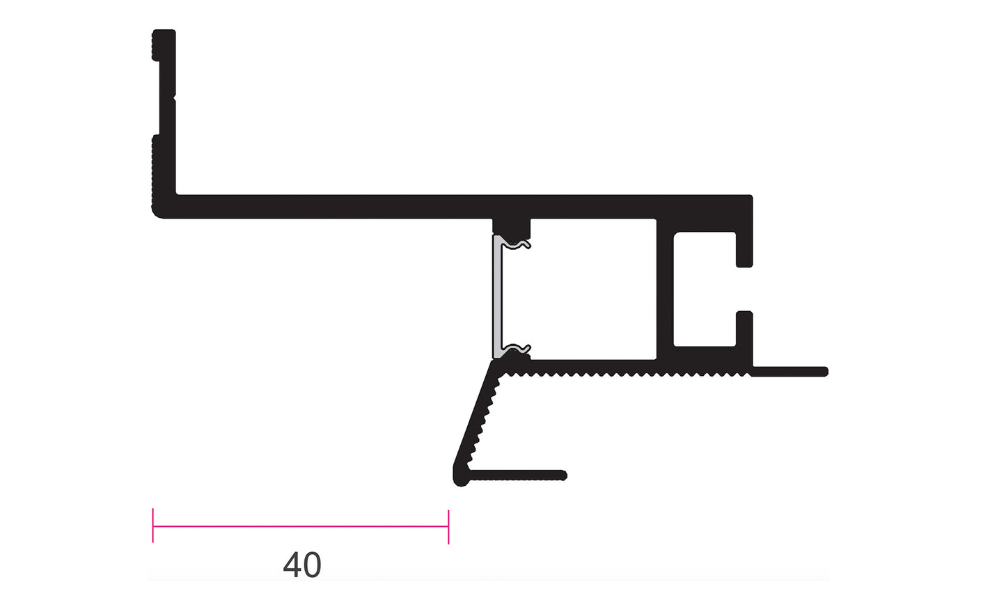 Schattenfugenprofil Vario